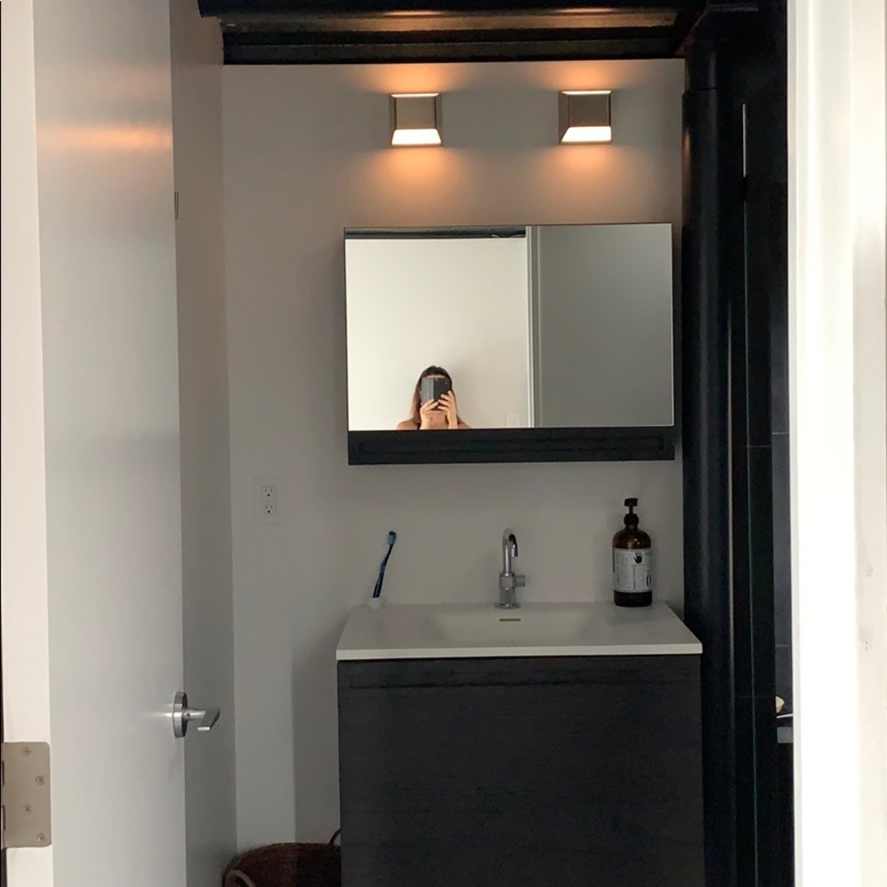 Beautiful, modern Satin nickel sconce